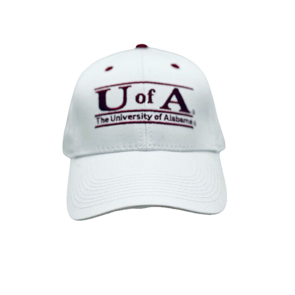University Alabama U of A Hat White w Crimson Embroidery NWOT Snapback The Game
